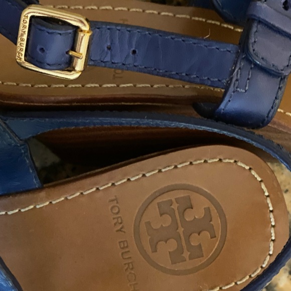 NWOT Authentic Tory Burch Casey sandal in royal blue RARE - Picture 3 of 4